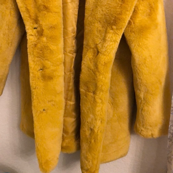 New Apparis Eloise Faux-Fur Coat, Yellow - Picture 6 of 9